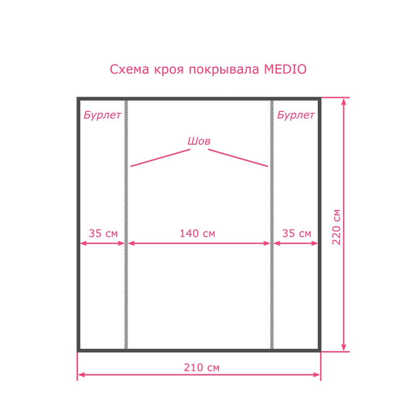 Покрывало MEDIO BINGO BEIGE 210x220