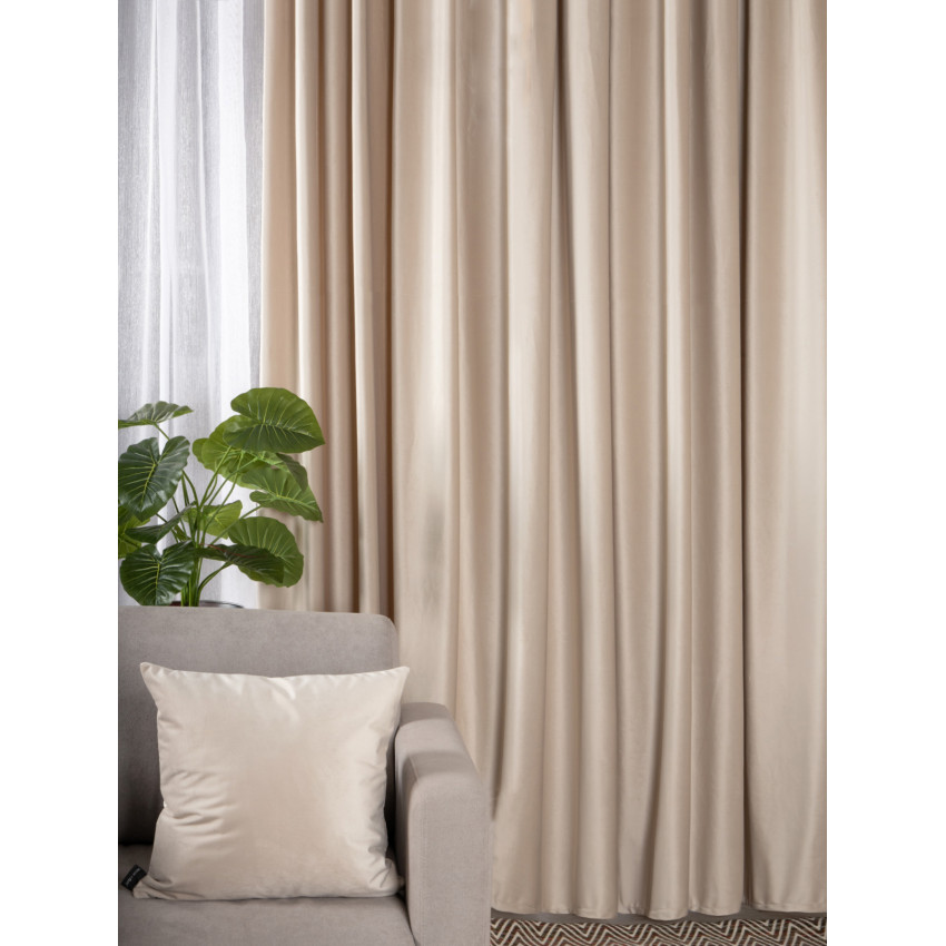 Штора велюр MONACO BEIGE 170х270 см - 1 шт.