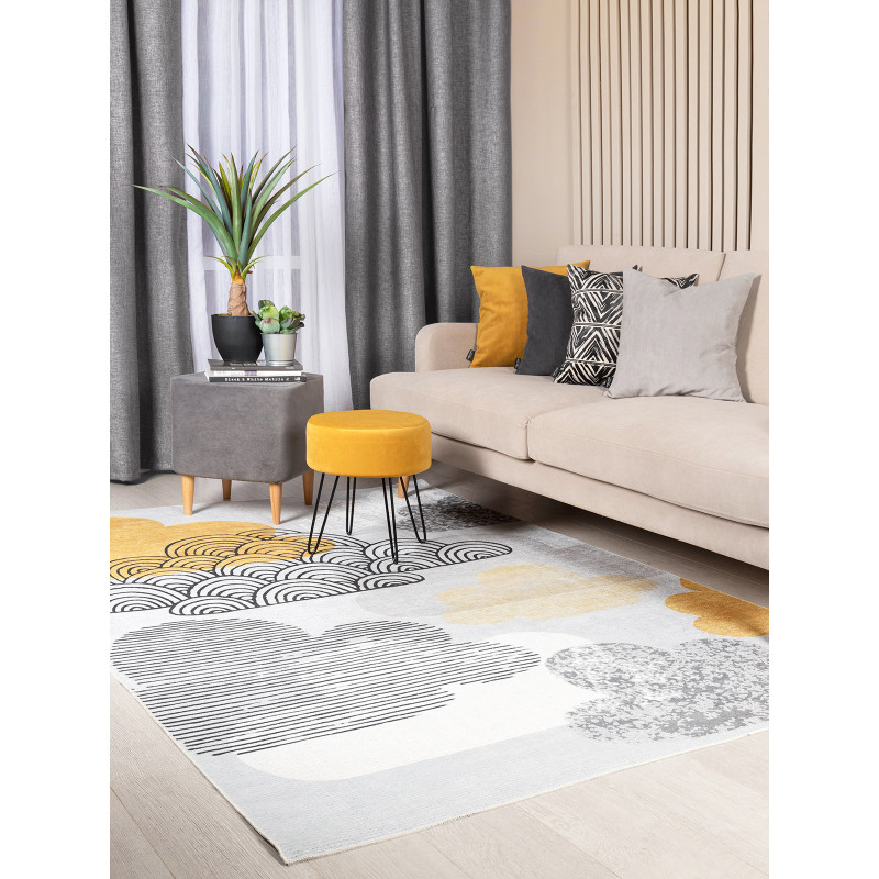 Штора рогожка ROUND GREY 170х270 см - 1 шт.
