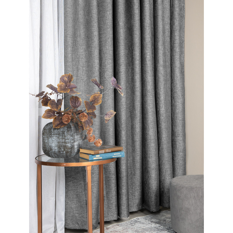 Штора рогожка ROUND GREY 170х270 см - 1 шт.