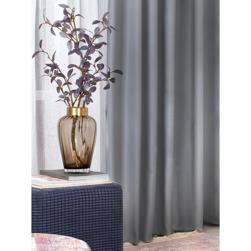 Штора супершёлк SOUL GREY 200х270 см - 1 шт.