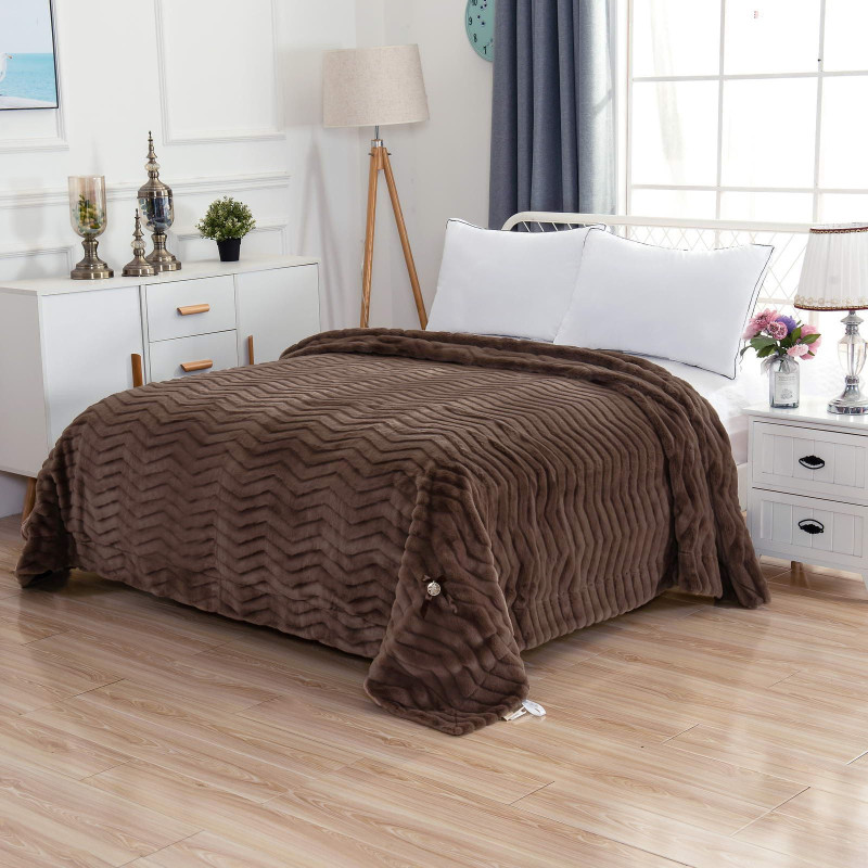 Плед-покрывало Климентина Шоколадный 160x220