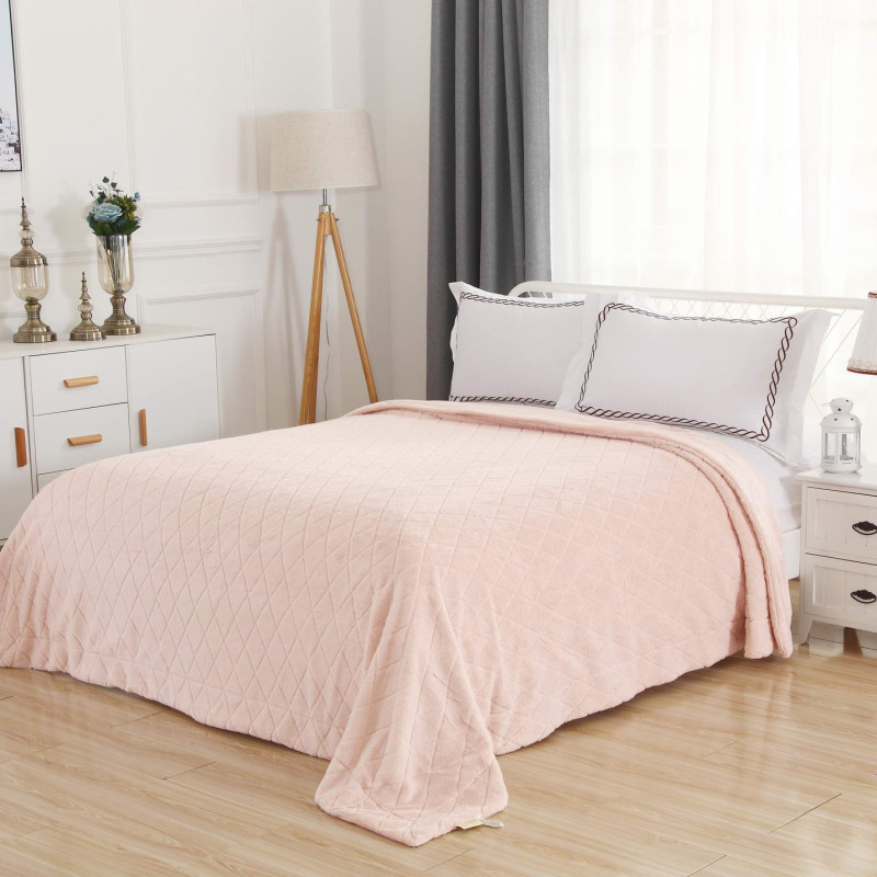 Плед-покрывало Элайза Персиковый 160x220