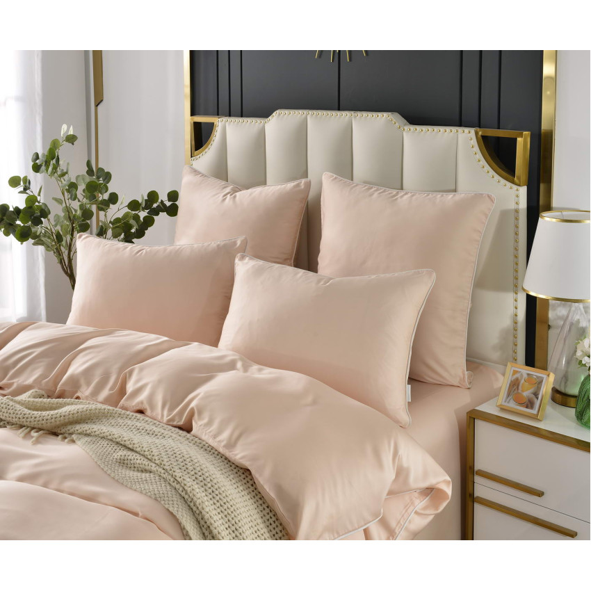 Комплект постельного белья Тенсел Андре N5 Розовый Семейный