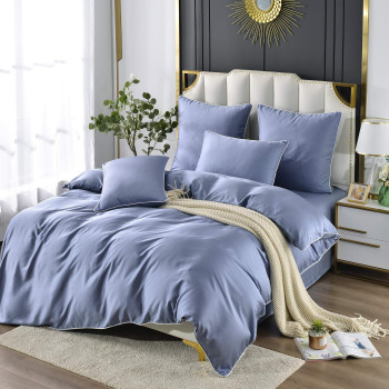 Комплект постельного белья Тенсел Андре N16 Голубой Евро