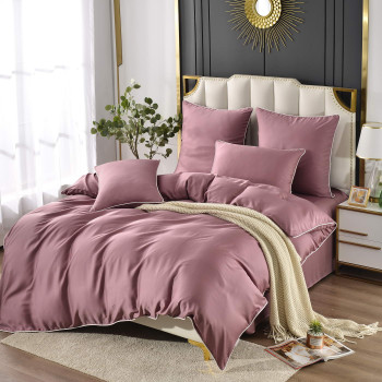 Комплект постельного белья Тенсел Андре №2 Розовый Евро