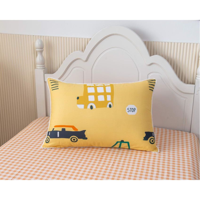 Детский комплект постельного белья с одеялом Дорога желтый