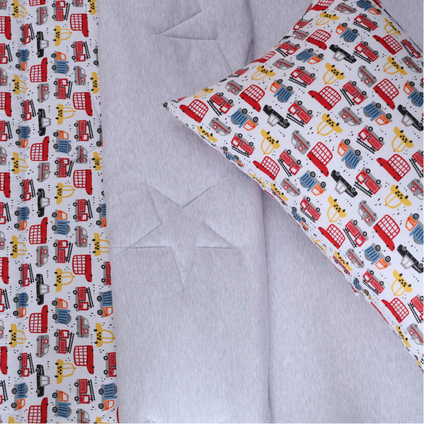 Детский комплект постельного белья с одеялом и простыней на резинке Funny kids №19