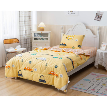 Детский комплект постельного белья с одеялом Дорога желтый
