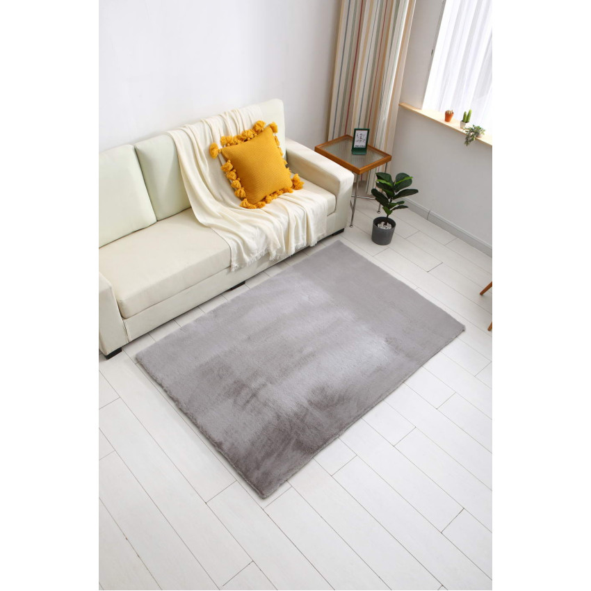 Меховой ковер Camilla Светло-серый 160x230 см