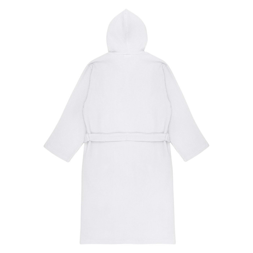 Вафельный халат с капюшоном Naomi Белый XL