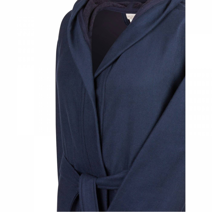 Махровый халат с капюшоном Марвин Синий S