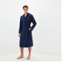 Махровый халат с капюшоном Марвин Синий M