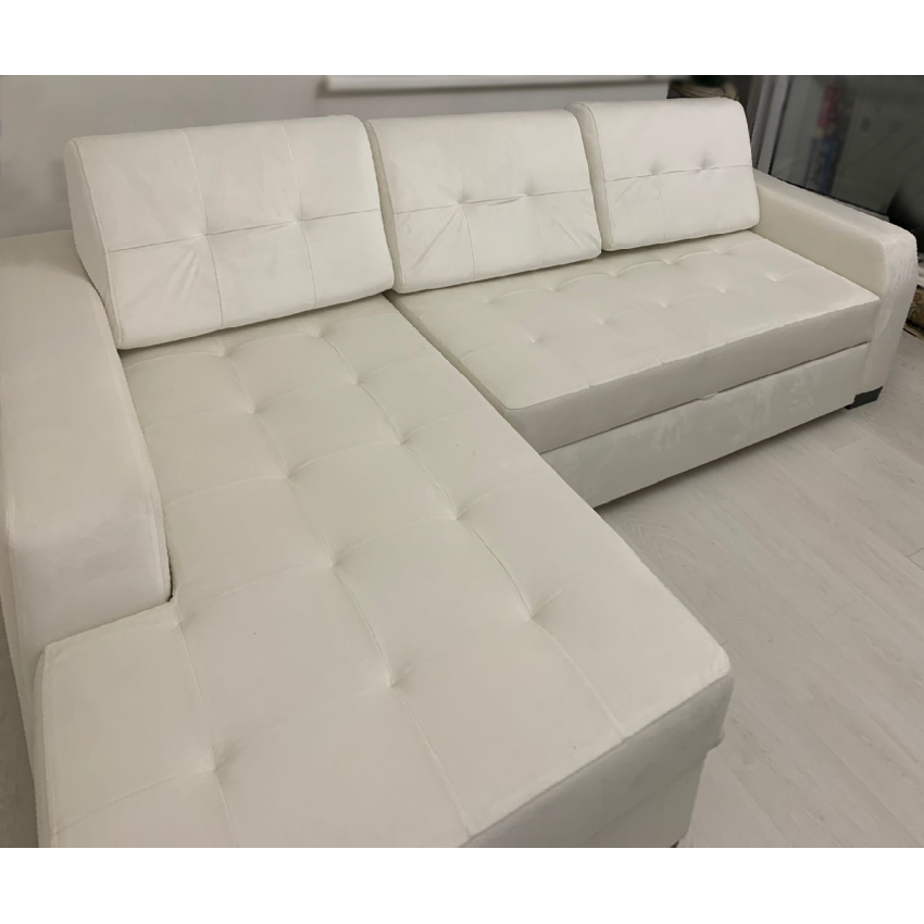 Ткань велюр Fiore Bone Слоновая кость, ширина 140 см