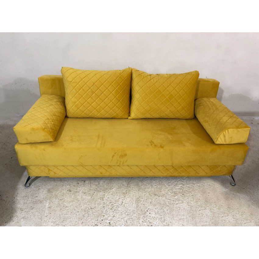 Ткань велюр Fiore Sunny Горчичный, ширина 140 см