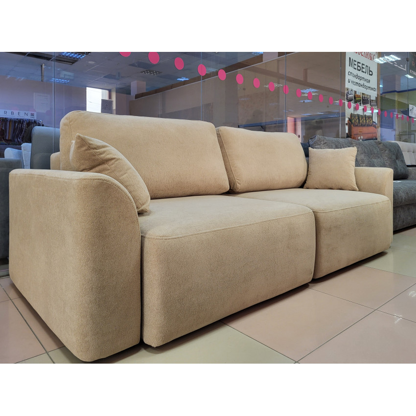 Ткань велюр Tesoro Beige Бежевый, ширина 140 см