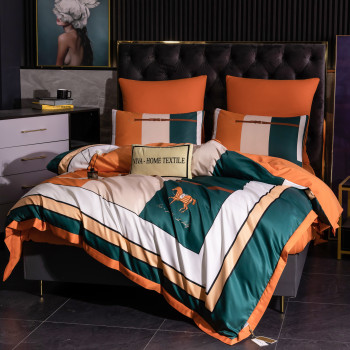 Комплект постельного белья Сатин Роял Тенсель Матрикс TLAR005 Евро, на резинке 140x200x30