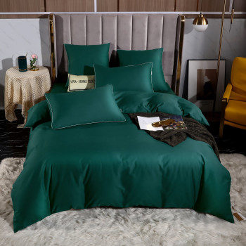 Постельное белье Египетский хлопок Элитный Изумрудный Евро, простынь 245x265