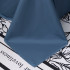 Постельное белье Египетский хлопок Премиум широкий кант Сине-голубой Евро, на резинке 180x200x30