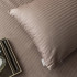 Постельное белье Страйп Сатин Серовато-бежевый 2 спальный, на резинке 180x200x25