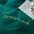 Комплект постельного белья Однотонный Сатин с Вышивкой на резинке CHR049 Двуспальный Изумруд , 160x200x30