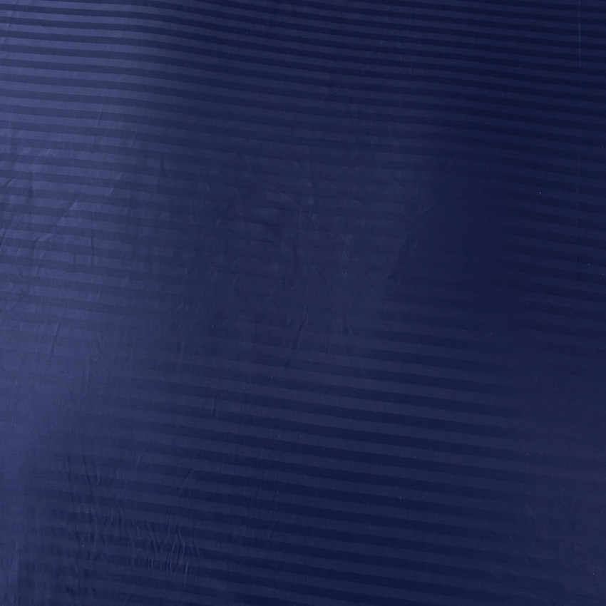 Постельное белье Страйп Сатин Синий Евро, на резинке 180x200x25