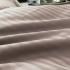 Постельное белье Страйп Сатин Серовато-бежевый 2 спальный, на резинке 140x200x25