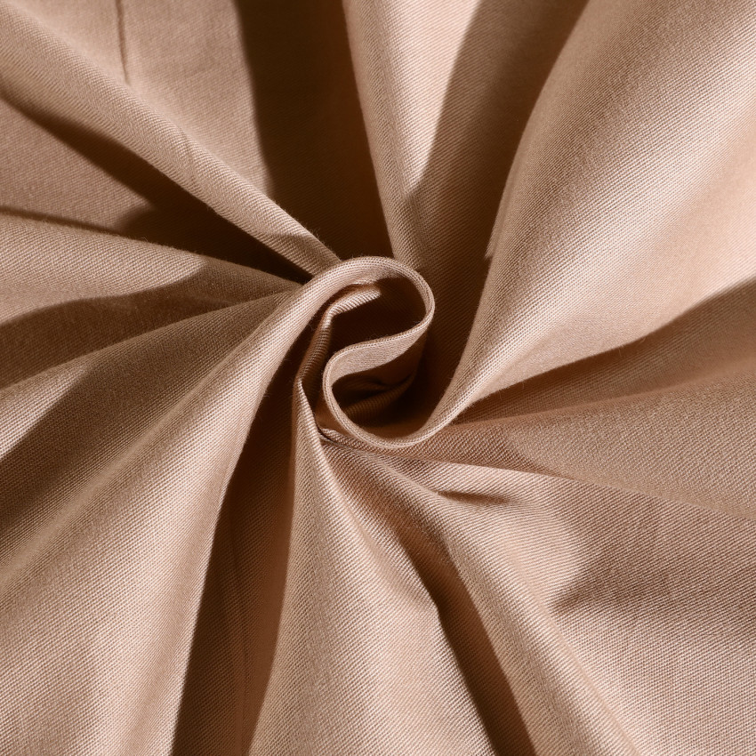 Постельное белье Египетский хлопок Элитный Бежевый 2 спальный, на резинке 160x200x30