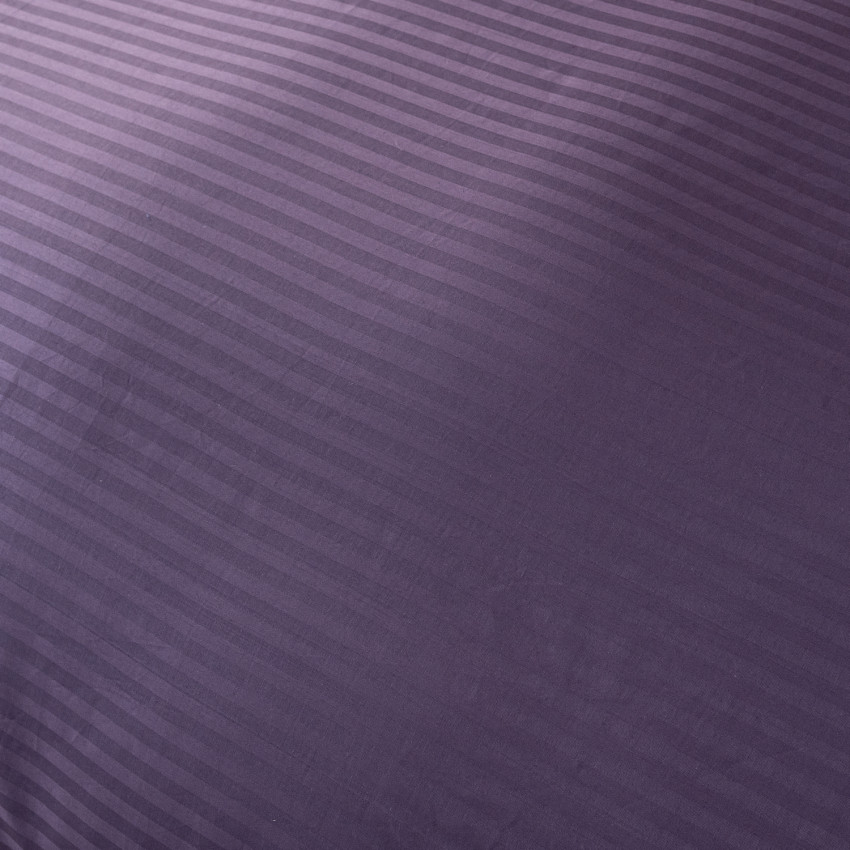 Постельное белье Страйп Сатин Фиолетовый Евро, на резинке 160x200x25