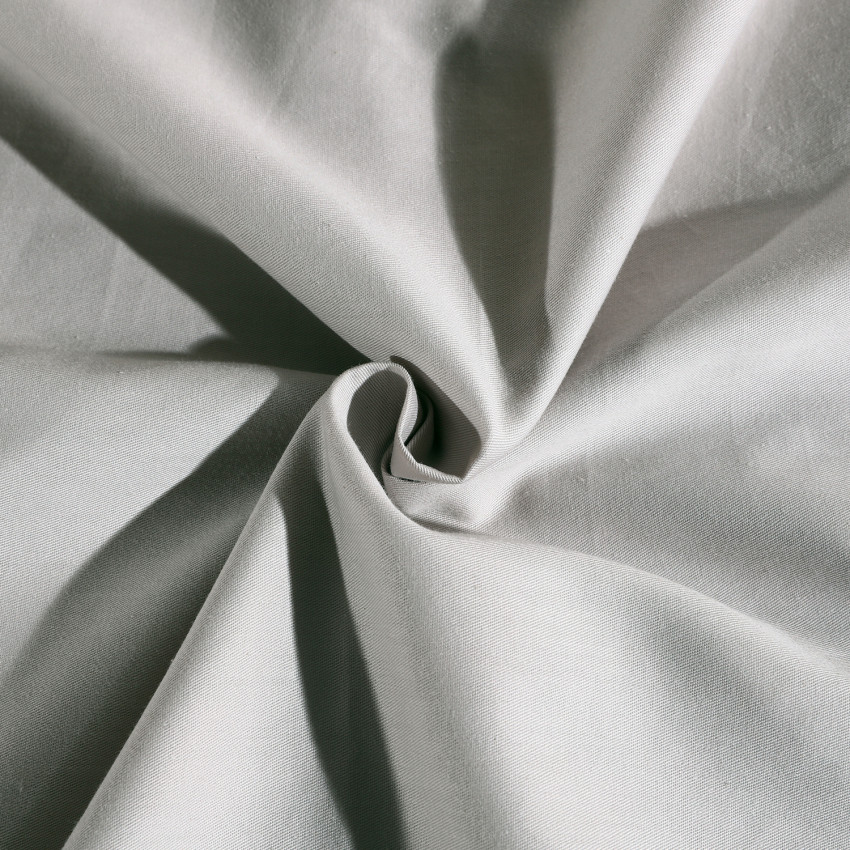 Постельное белье Египетский хлопок Элитный Светло-серый 2 спальный, на резинке 160x200x30