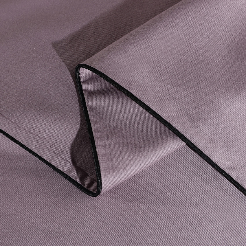 Постельное белье Египетский хлопок Элитный Бледно-сиреневый Евро, на резинке 140x200x30