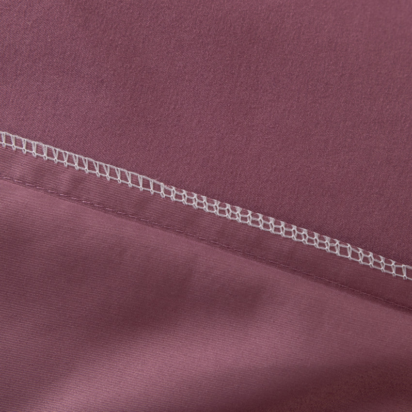 Комплект постельного белья Однотонный Сатин с Вышивкой на резинке CHR043 Двуспальный Сиренево-розовый , 160x200x30