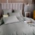 Постельное белье Египетский хлопок Элитный Серебристый 2 спальный, на резинке 180x200x30