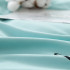 Комплект постельного белья Однотонный Сатин с Вышивкой CH024 Евро Светло-бирюзовый