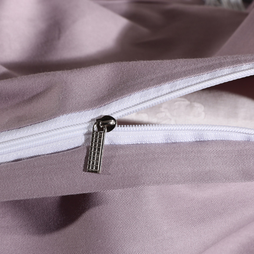 Постельное белье Египетский хлопок Элитный Бледно-сиреневый Евро, простынь 245x265