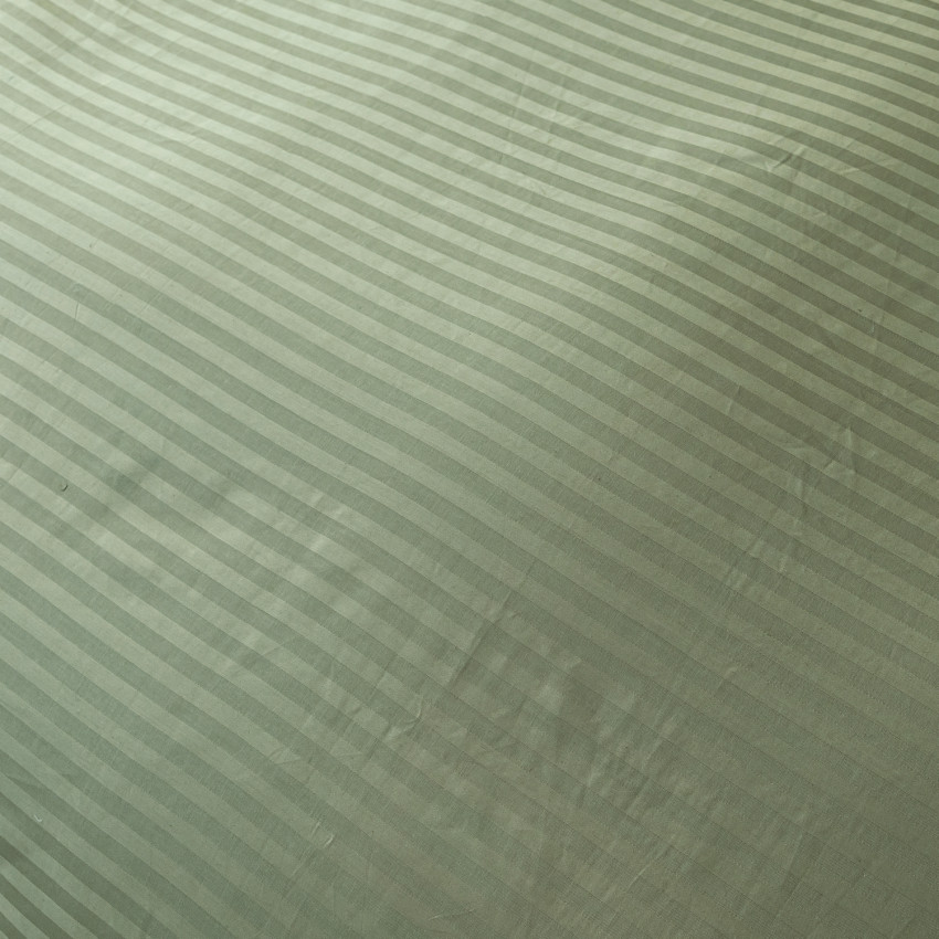 Постельное белье Страйп Сатин Светло-зеленый Евро, на резинке 140x200x25