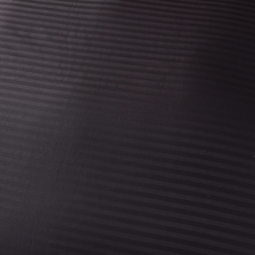 Постельное белье Страйп Сатин Черный Евро, на резинке 180x200x25