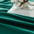 Комплект постельного белья Однотонный Сатин с Вышивкой CH049 Семейный/дуэт Изумруд