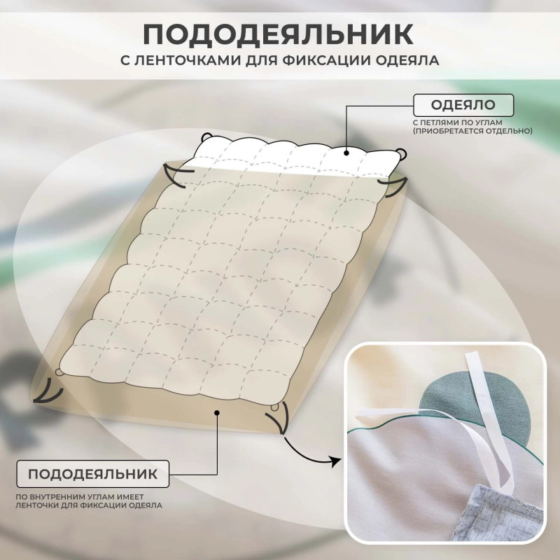 Комплект постельного белья Сатин Люкс KIDS 100% хлопок 084 1.5 сп, 160x230 см