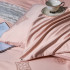 Комплект постельного белья Сатин Жаккард 001 Нежно-розовый Евро на резинке 180x200x25 наволочки 70x70