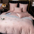 Комплект постельного белья Сатин Жаккард 001 Нежно-розовый 2 сп. на резинке 160x200x25 наволочки 70x70