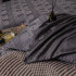 Комплект постельного белья Сатин Жаккард 002 Темно-серый Евро наволочки 70x70