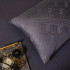 Комплект постельного белья Сатин Жаккард 002 Темно-серый Евро на резинке 180x200x25 наволочки 50x70