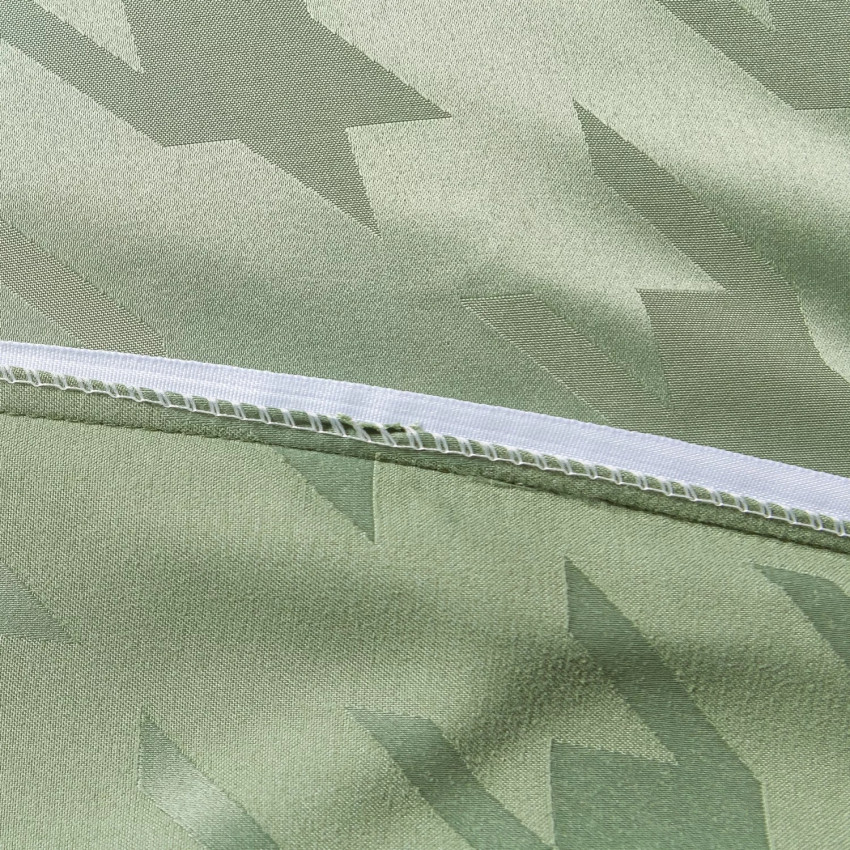 Комплект постельного белья Сатин Жаккард 004 Зеленый 2 сп. на резинке 140x200x25 наволочки 50x70