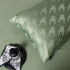 Комплект постельного белья Сатин Жаккард 004 Зеленый Евро на резинке 160x200x25 наволочки 70x70