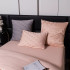 Комплект постельного белья Сатин Жаккард 009 Кремово-розовый Евро на резинке 180x200x25 наволочки 50x70