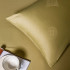 Комплект постельного белья Сатин Жаккард 010 Золотисто-оливковый 2 сп. на резинке 140x200x25 наволочки 70x70