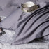 Комплект постельного белья Сатин Жаккард 011 Серебристый Евро на резинке 160x200x25 наволочки 50x70
