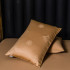 Комплект постельного белья Сатин Жаккард 012 Золотисто-бежевый 2 сп. наволочки 50x70