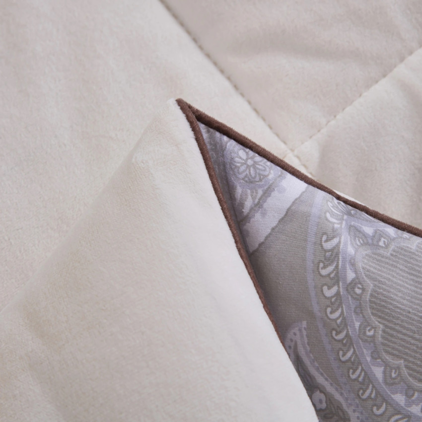 Комплект постельного белья Сатин Velouria Luxe с Одеялом 002 Евро 4 наволочки, простынь на резинке 180x200x25